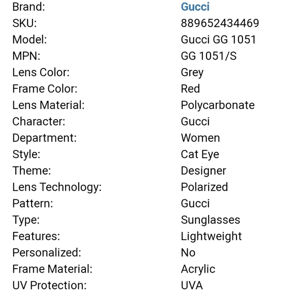 Women's Gucci GG Sunglasses & Case - Picture 12 of 12